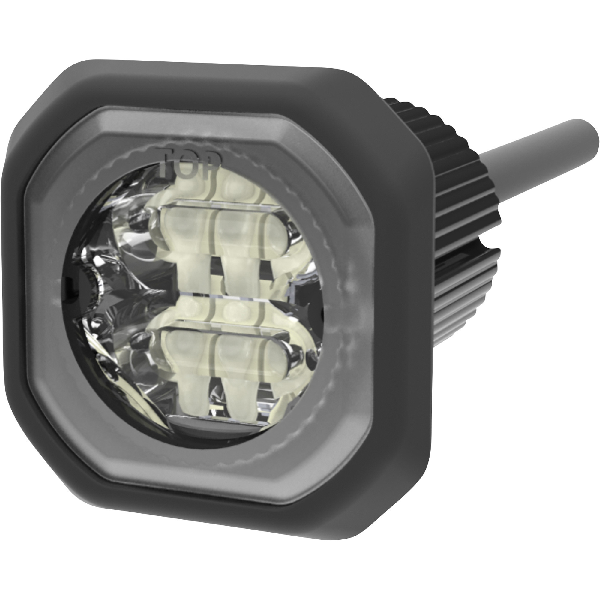 Ecco Hide-A-LED Warning Light, Amber/White, 69 Flash Patterns, Model# ED9040AW